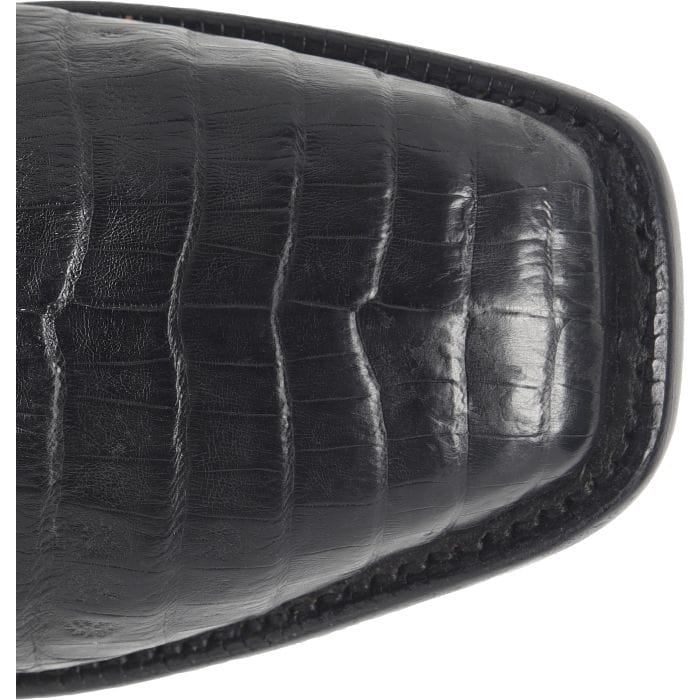 Justin Men's Obsidian Black Panama Caiman Exotic Cowboy Boots GR5333 - Image 7