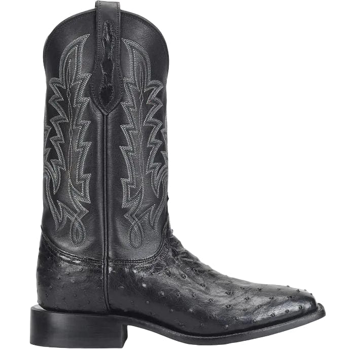 Justin Men's Obsidian Black Rancher Ostrich Exotic Cowboy Boot GR5335 - Image 2