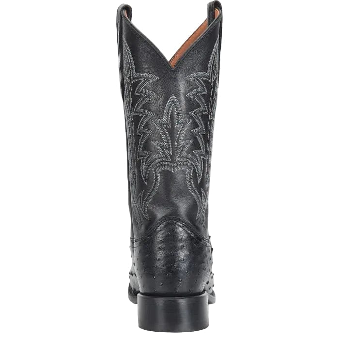 Justin Men's Obsidian Black Rancher Ostrich Exotic Cowboy Boot GR5335 - Image 3