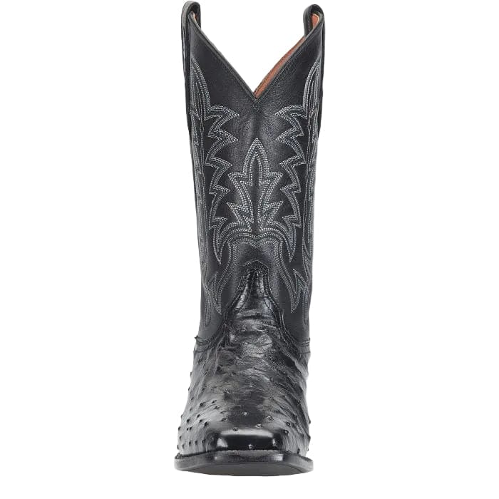Justin Men's Obsidian Black Rancher Ostrich Exotic Cowboy Boot GR5335 - Image 5