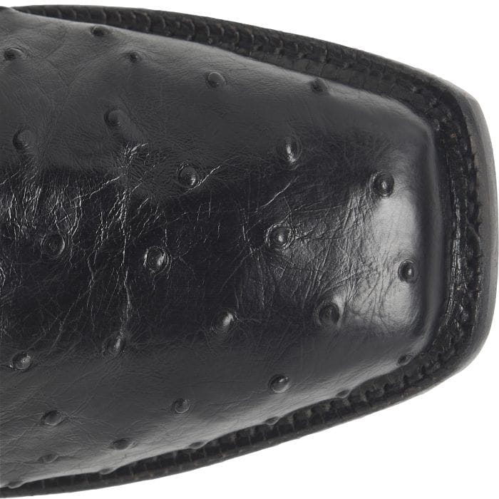 Justin Men's Obsidian Black Rancher Ostrich Exotic Cowboy Boot GR5335 - Image 7