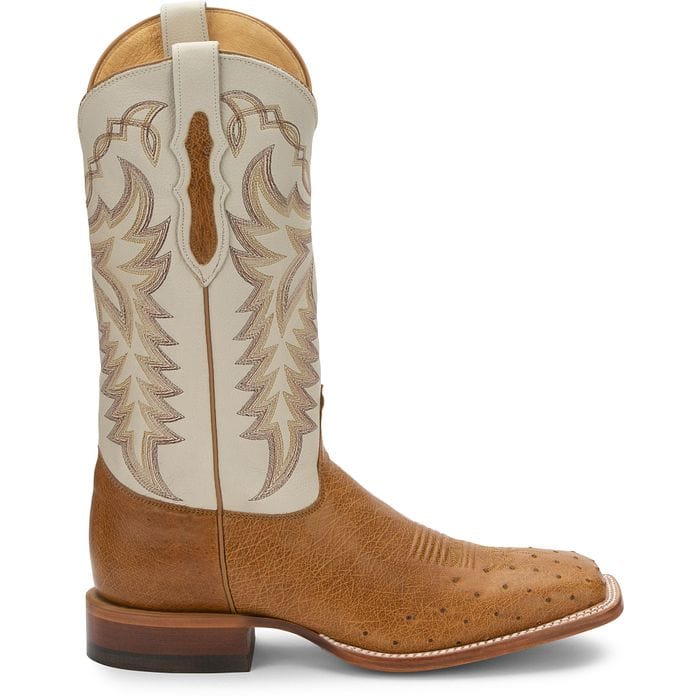 Justin Men's Pascoe Antique Saddle Smooth Ostrich Western Boots 8294 - Image 2