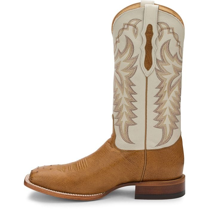 Justin Men's Pascoe Antique Saddle Smooth Ostrich Western Boots 8294 - Image 3