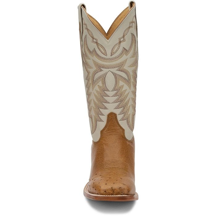 Justin Men's Pascoe Antique Saddle Smooth Ostrich Western Boots 8294 - Image 5