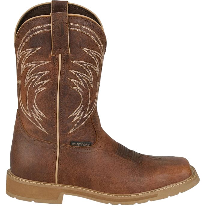 Justin Men's Pecan Daywork Waterproof Western Work Boots SE4242 - Image 2