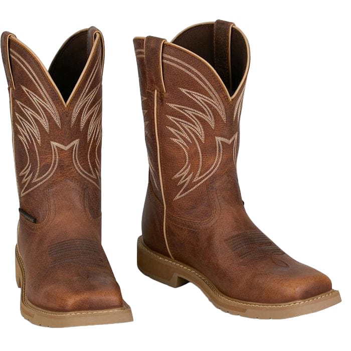 Justin Men's Pecan Daywork Waterproof Western Work Boots SE4242 - Image 6
