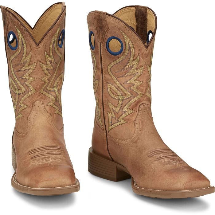 Justin Men's Pickett Light Oak Western Boots UN7150 - Image 4
