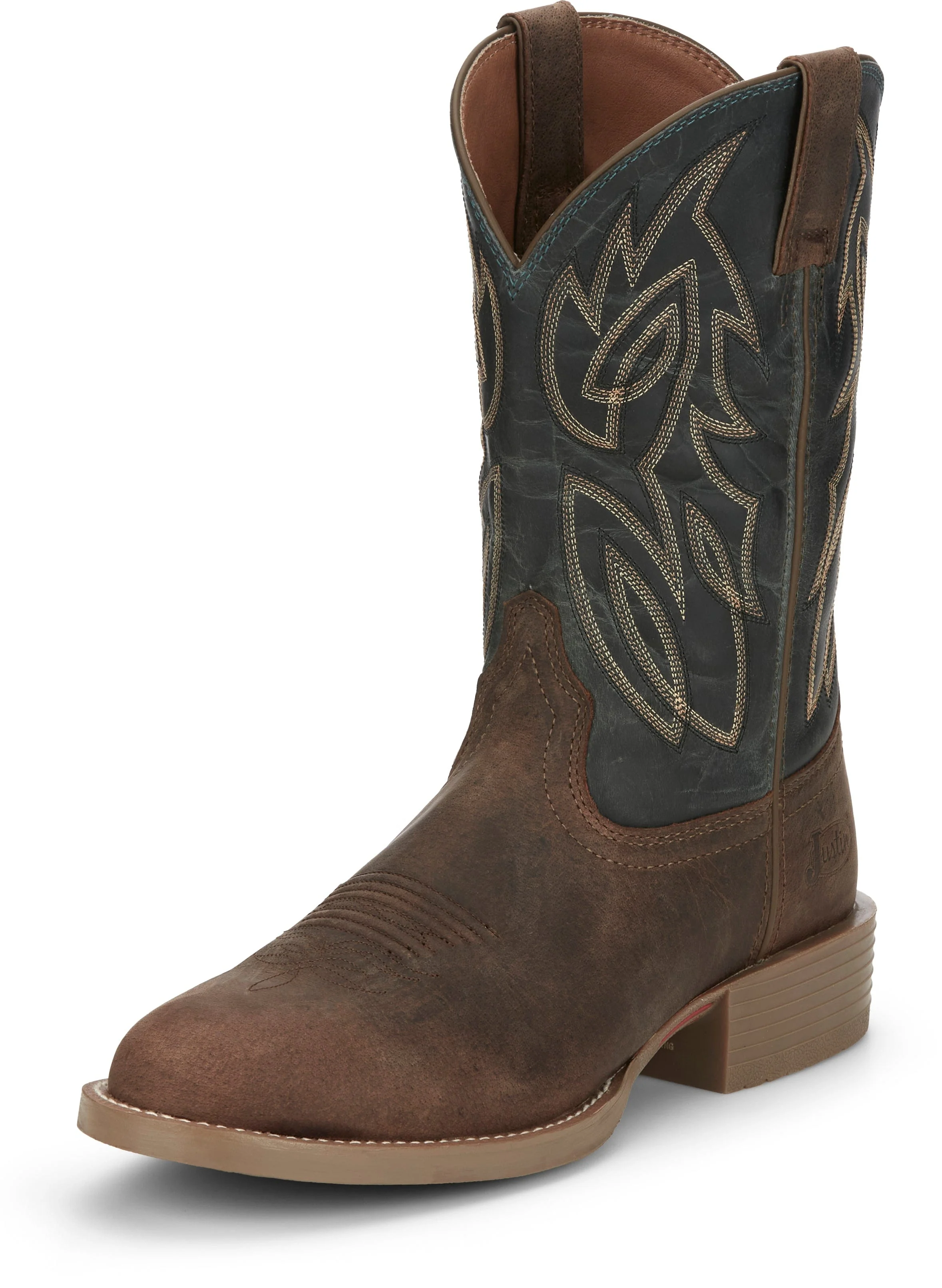 Justin Men's Rendon Barnwood Brown Round Toe Western Boots SE7533 - Image 2