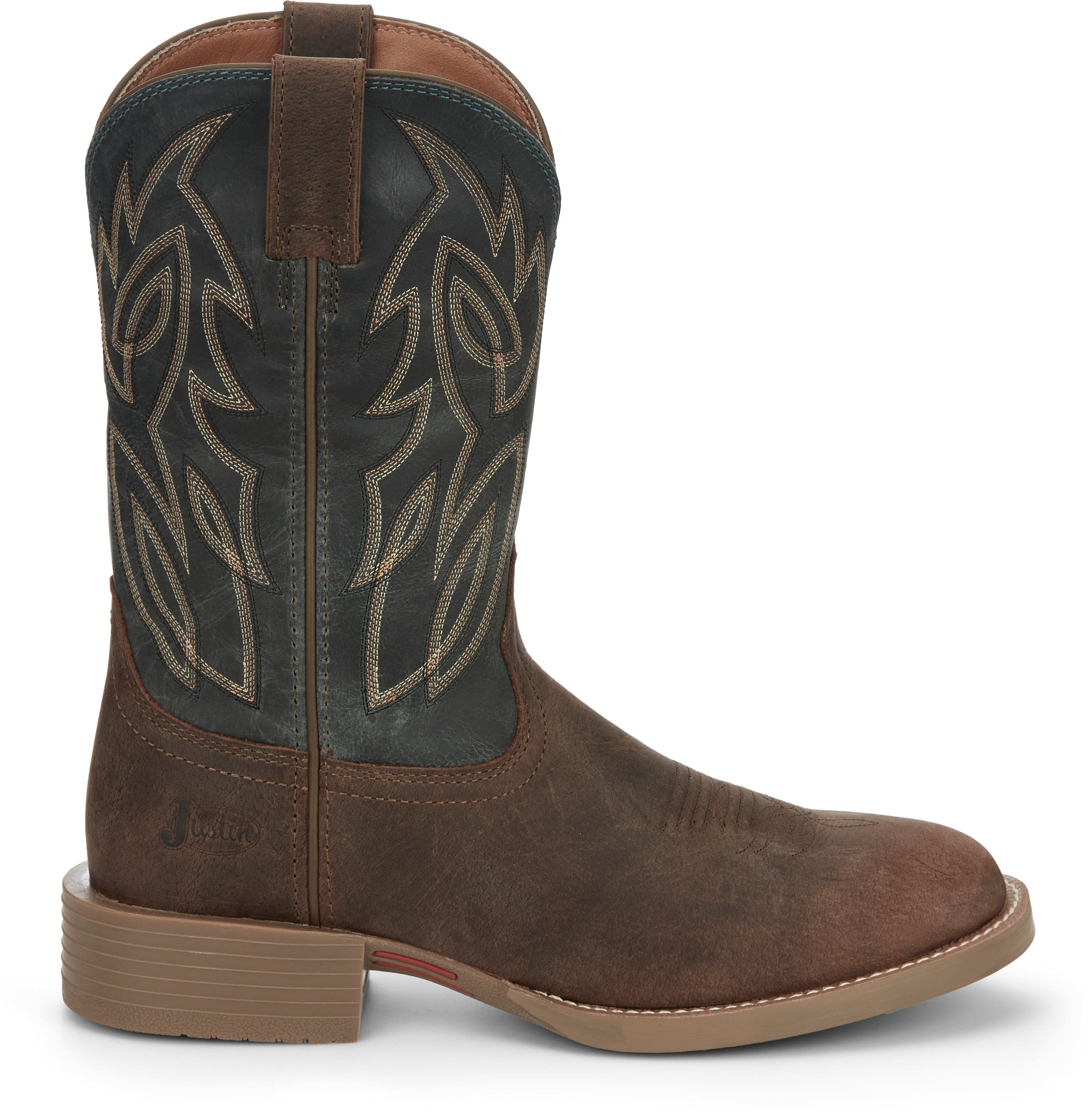Justin Men's Rendon Barnwood Brown Round Toe Western Boots SE7533 - Image 3