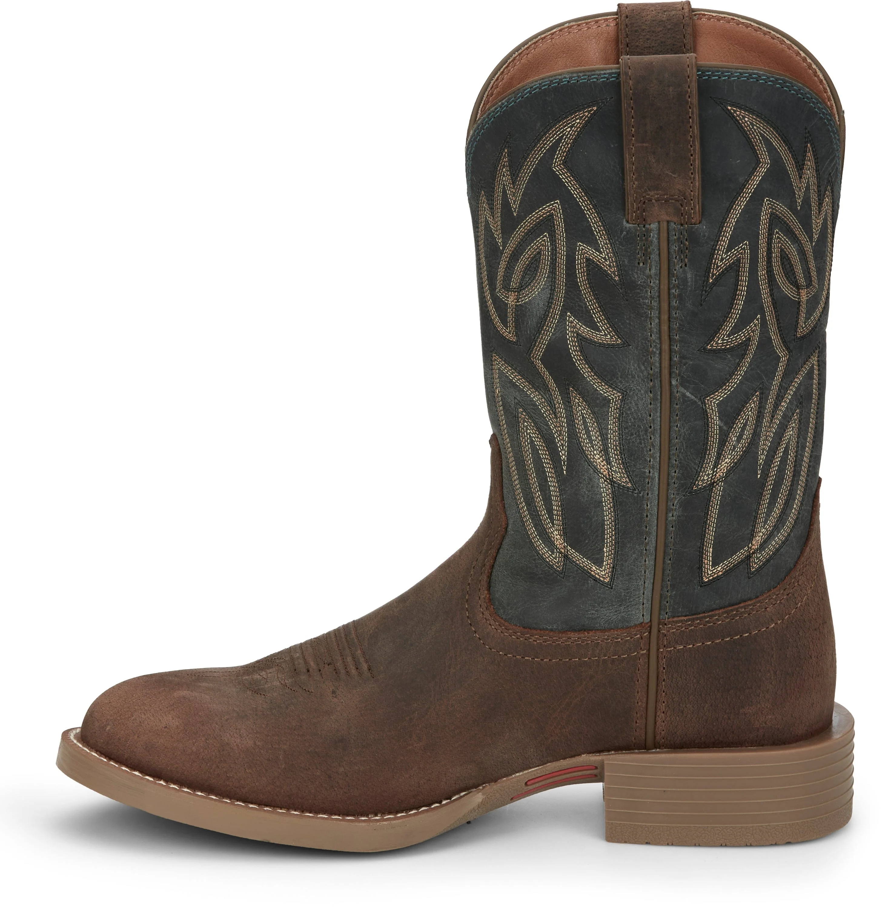 Justin Men's Rendon Barnwood Brown Round Toe Western Boots SE7533 - Image 4