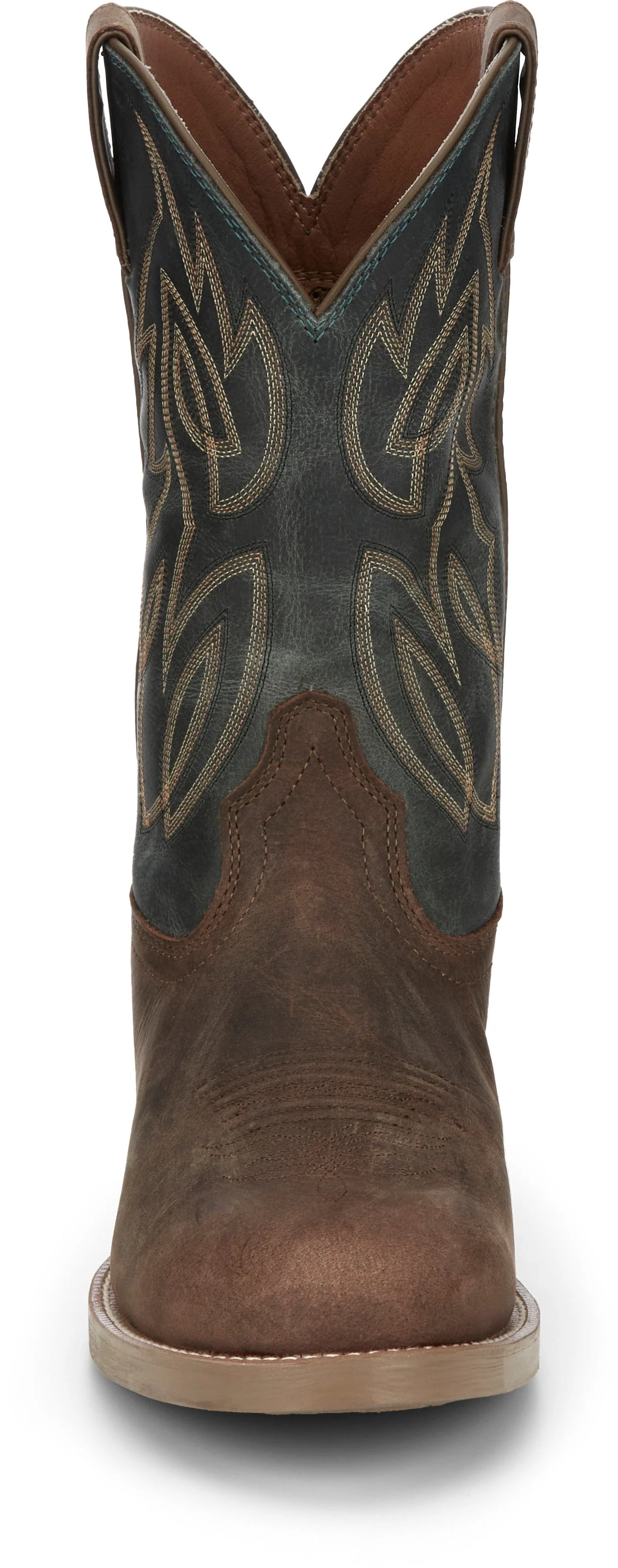 Justin Men's Rendon Barnwood Brown Round Toe Western Boots SE7533 - Image 6