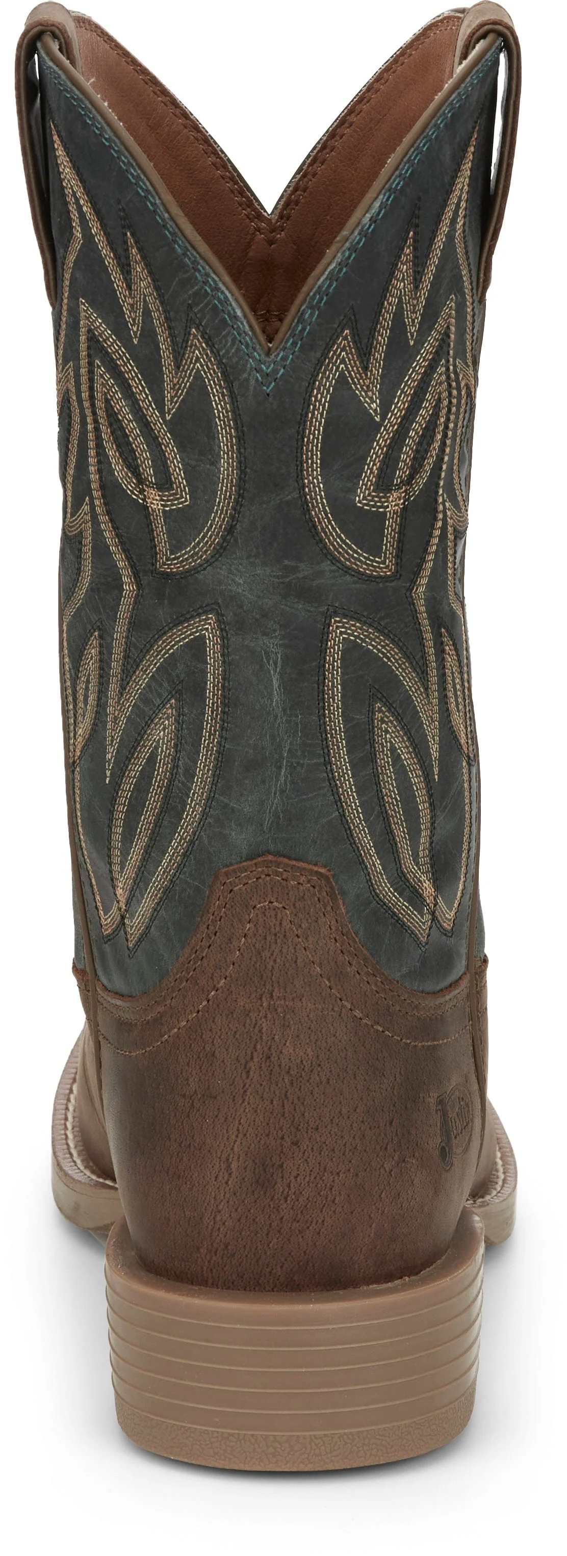 Justin Men's Rendon Barnwood Brown Round Toe Western Boots SE7533 - Image 7