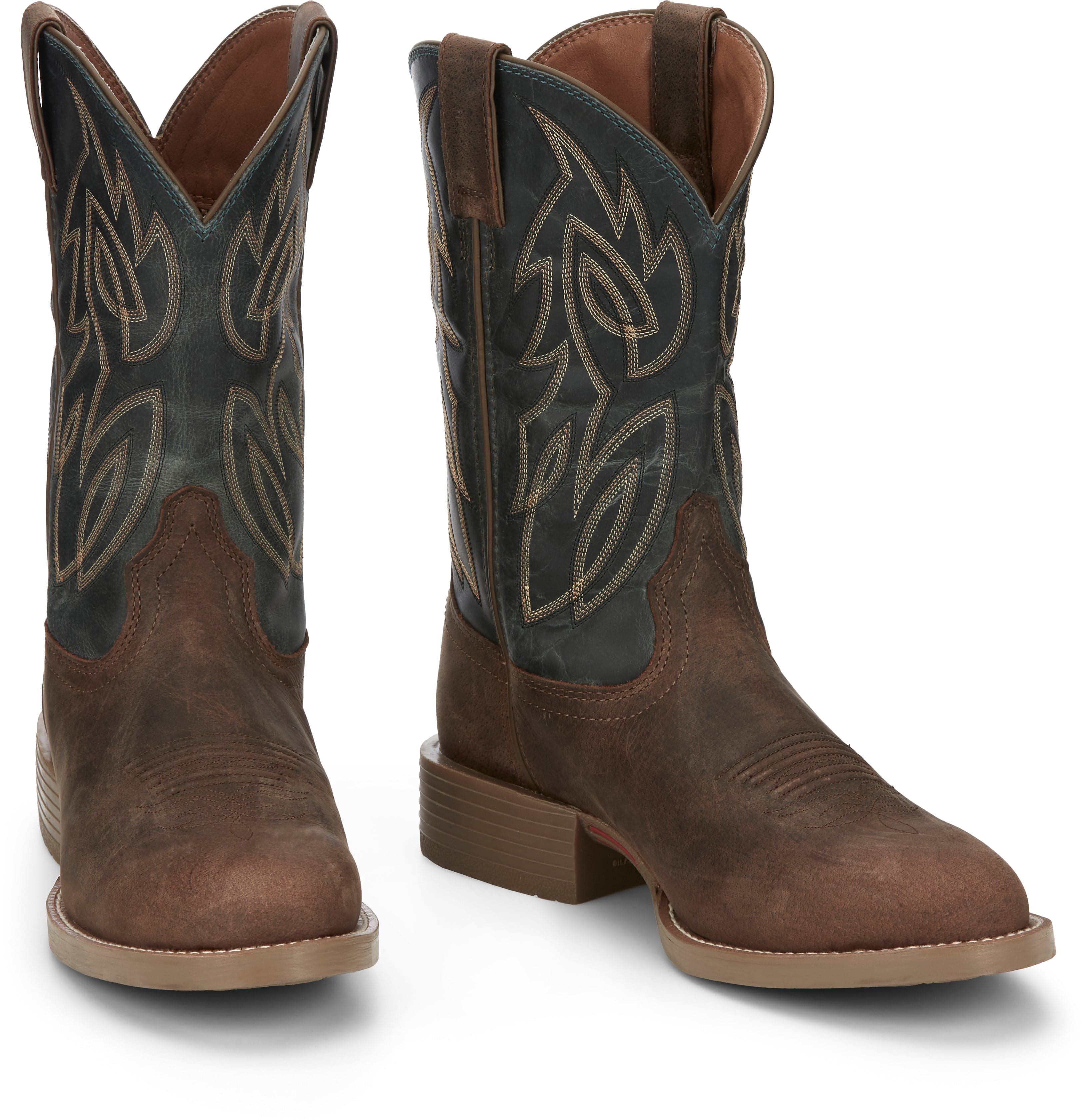 Justin Men's Rendon Barnwood Brown Round Toe Western Boots SE7533 - Image 8