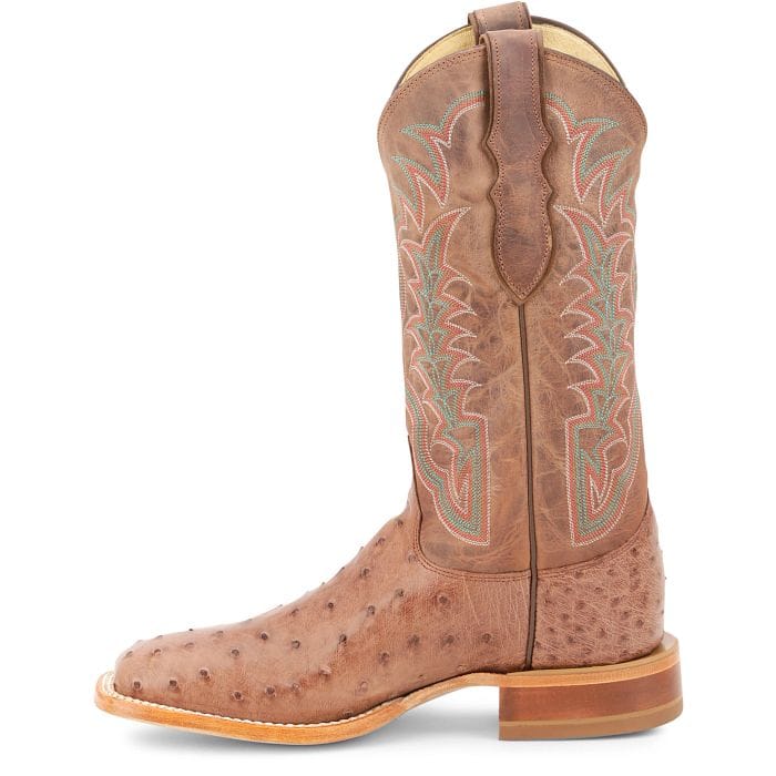 Justin Men's Rum Brown Chisolm Full Quill Ostrich Exotic Boots JE8172 - Image 3