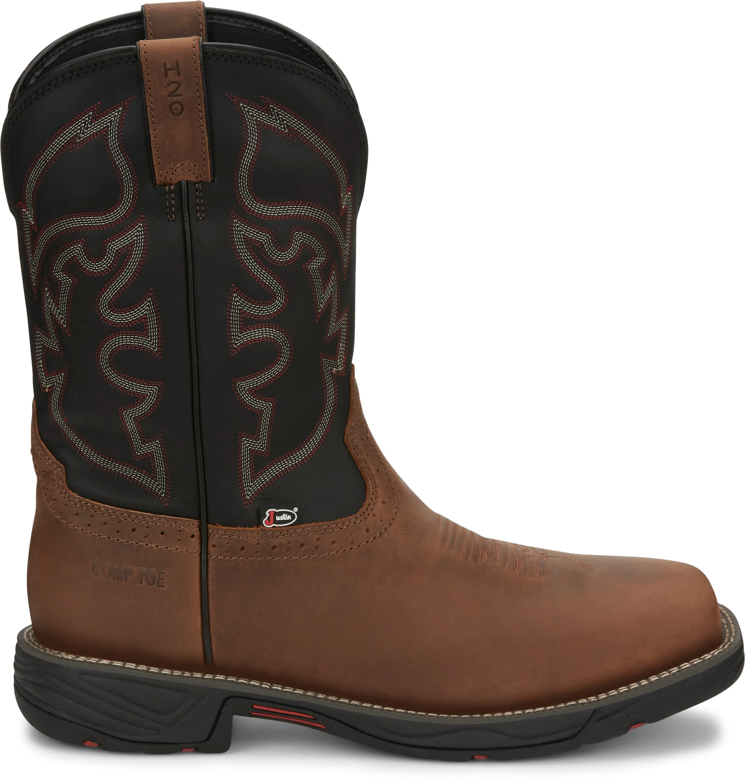 Justin Men's Rush Nano Composite Toe Waterproof Work Boots WK4337 - Image 3