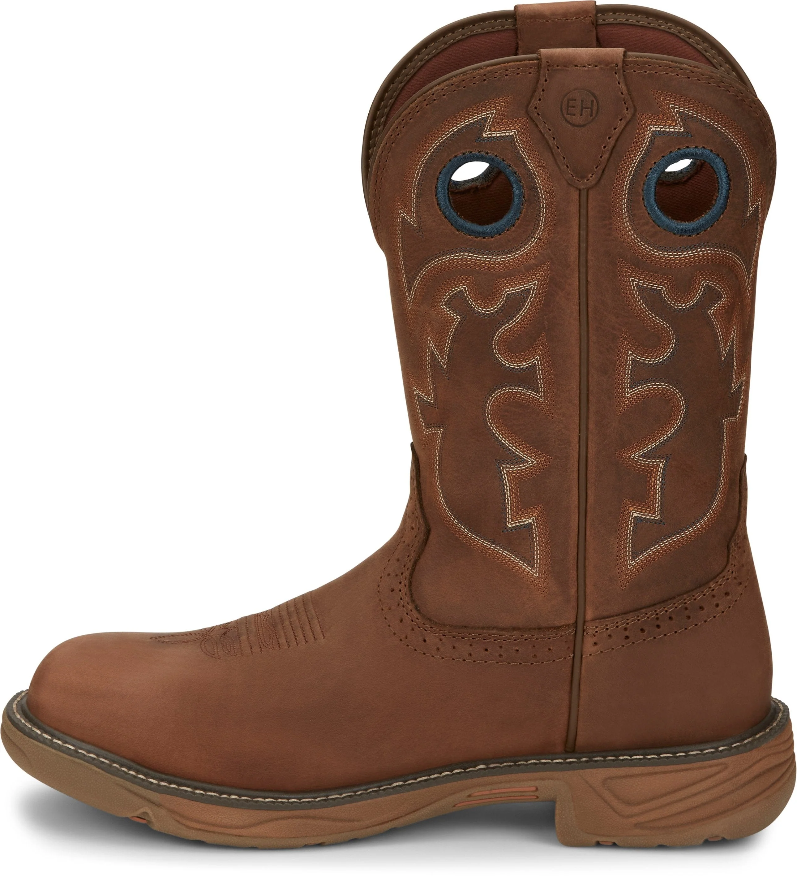 Justin Men's Stampede Rush Barley Brown Waterproof Non-Safety Round Toe Work Boots - SE4332 - Image 3