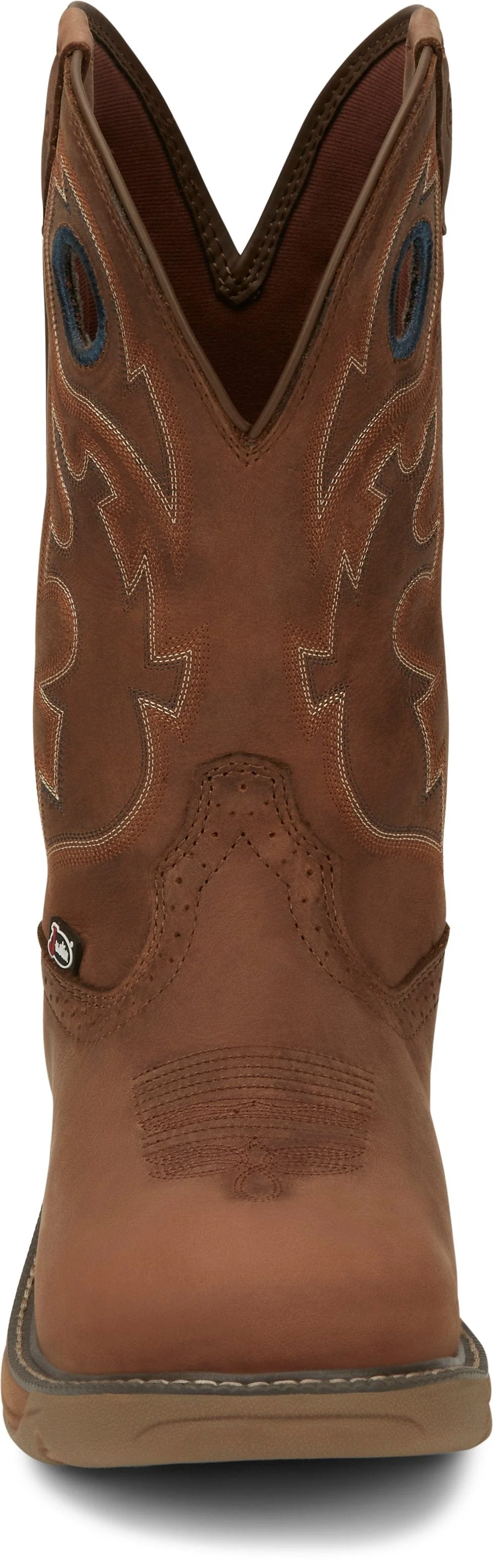 Justin Men's Stampede Rush Barley Brown Waterproof Non-Safety Round Toe Work Boots - SE4332 - Image 5