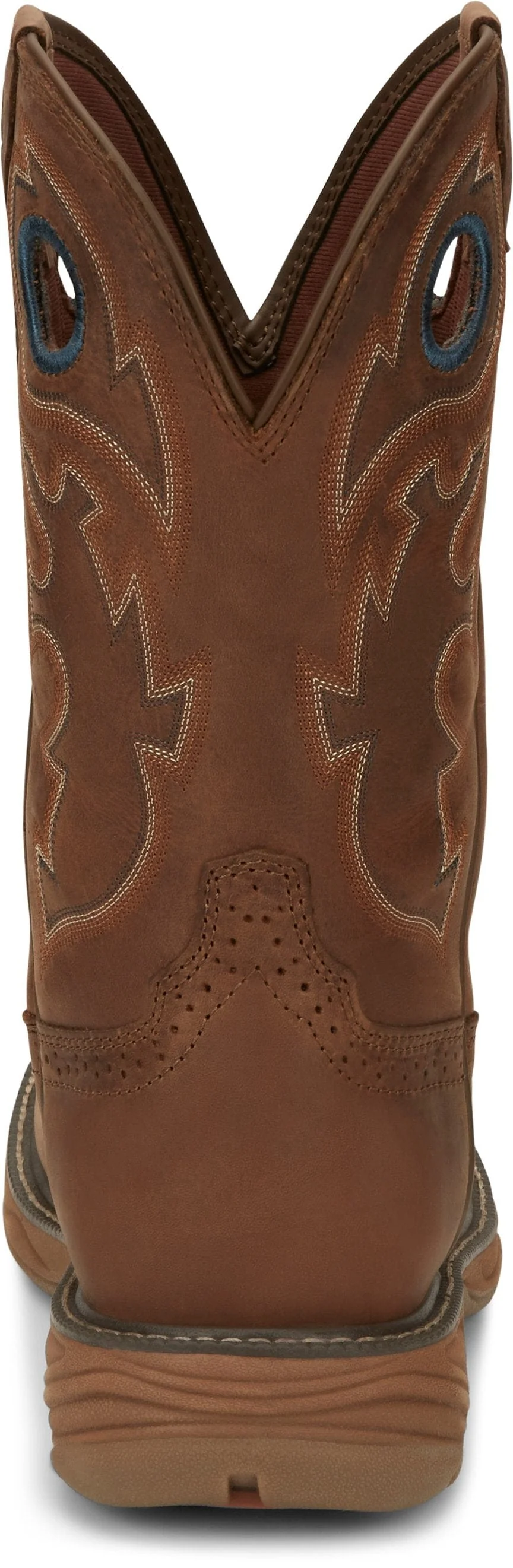 Justin Men's Stampede Rush Barley Brown Waterproof Non-Safety Round Toe Work Boots - SE4332 - Image 6