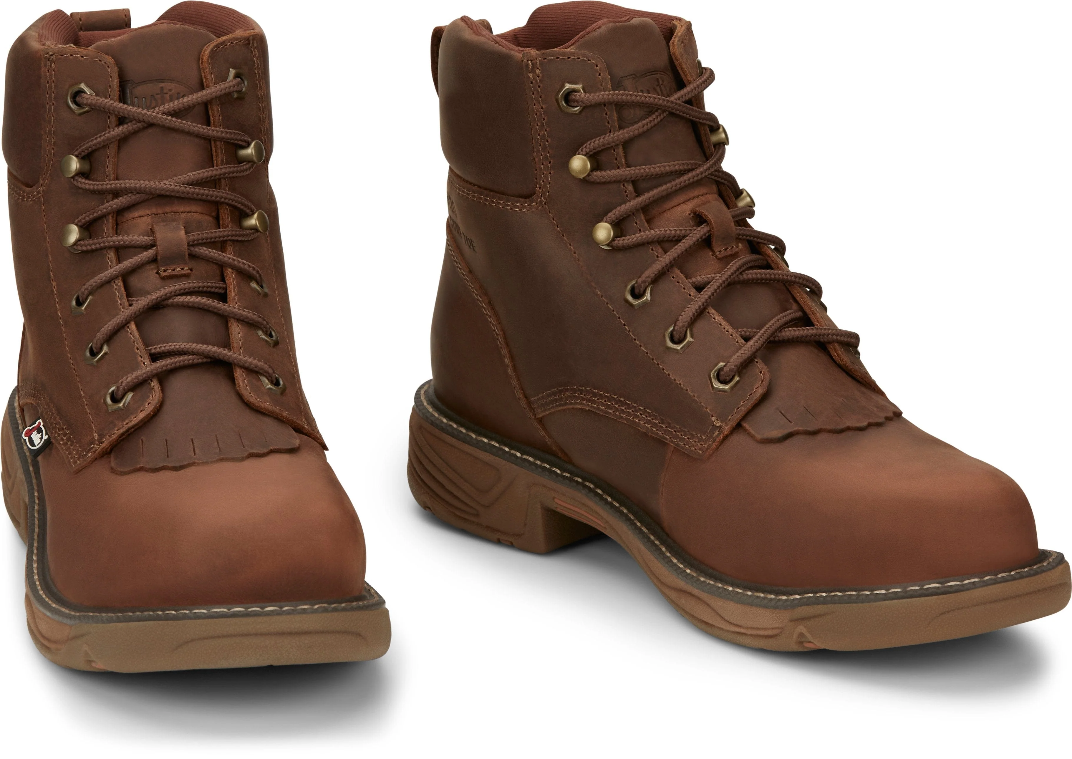 Justin Men's Stampede Rush Waterproof Nano Composite Toe Lacer Work Boots SE466 - Image 8
