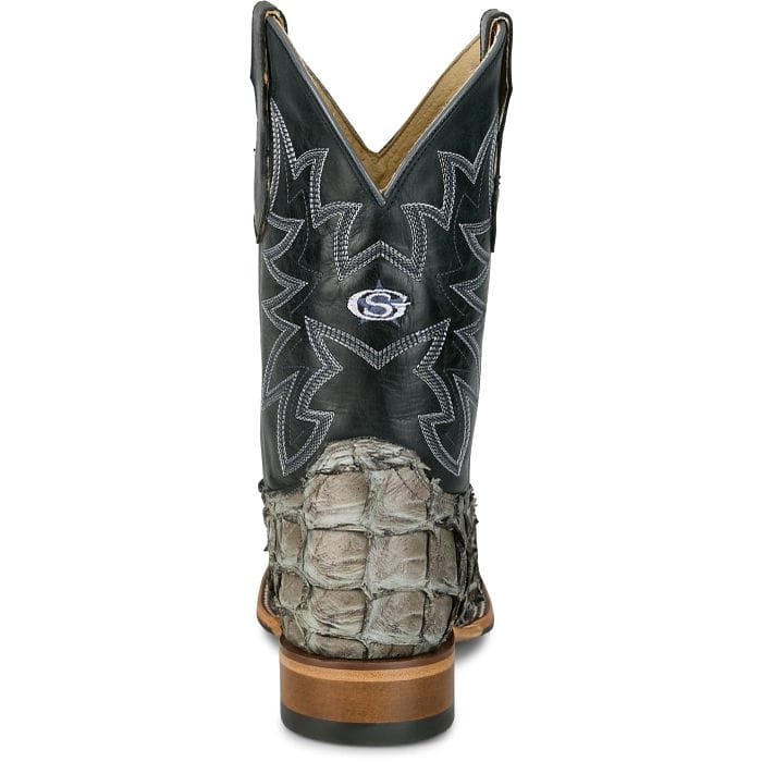Justin Men's George Strait Slate Ocean View Pirarucu Exotic Boots GR5715 - Image 3