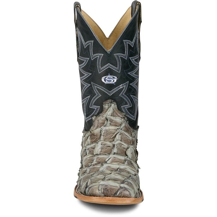 Justin Men's George Strait Slate Ocean View Pirarucu Exotic Boots GR5715 - Image 5