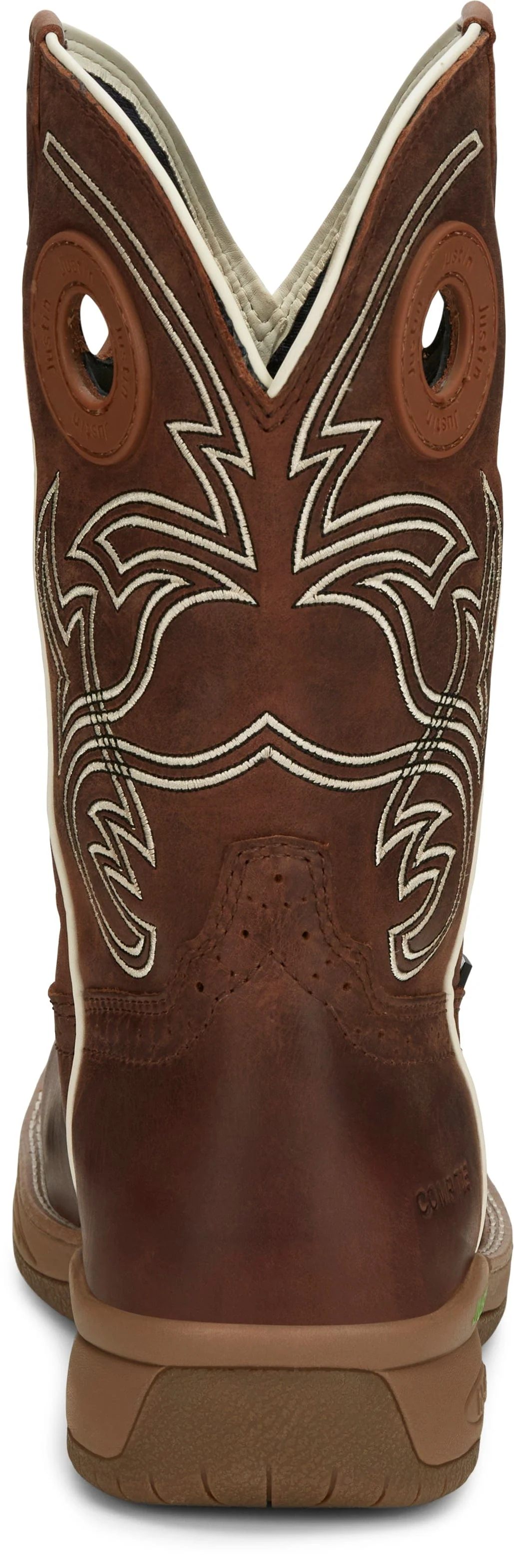 Justin Men's Spice Brown Nano Composite Toe Waterproof Work Boots CR3201 - Image 7