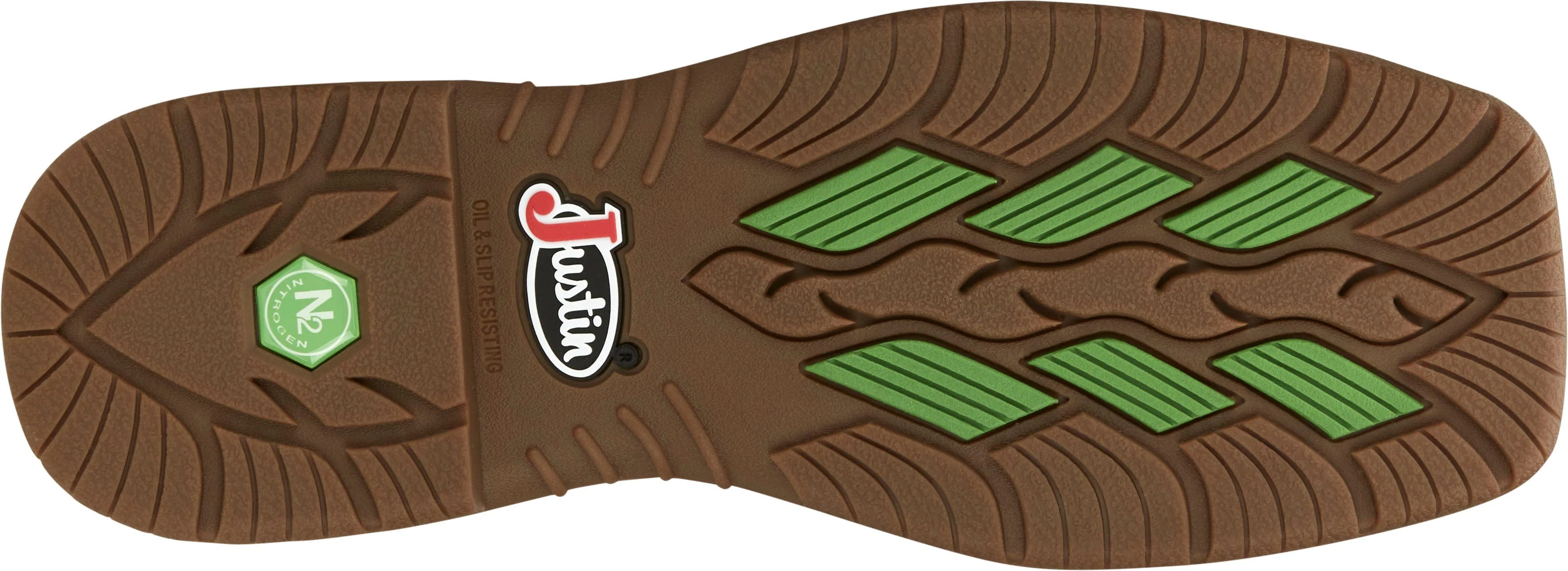 Justin Men's Spice Brown Nano Composite Toe Waterproof Work Boots CR3201 - Image 9