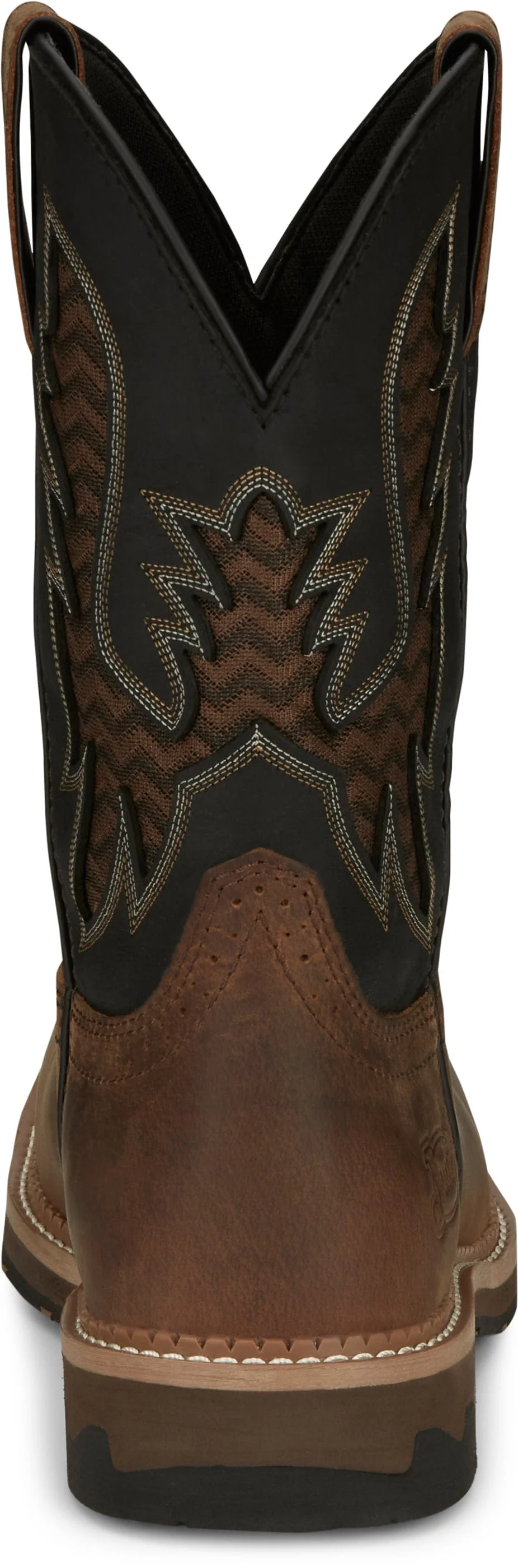 Justin Men's Stampede Bolt Brown Square Toe Work Boots SE4112 - Image 7