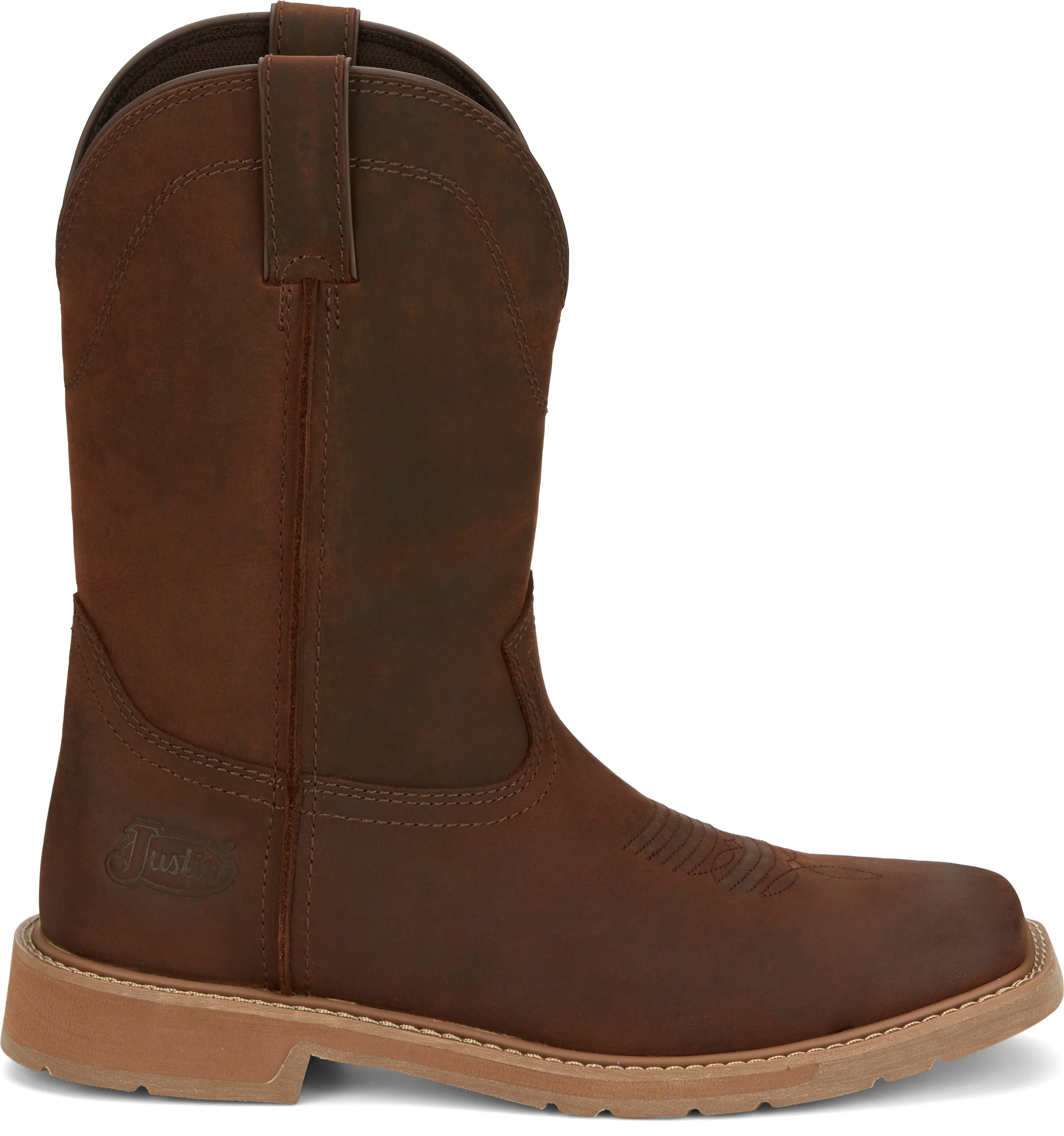 Justin Men's Stampede Buster II Pecan Brown Square Toe Work Boots SE3100 - Image 3
