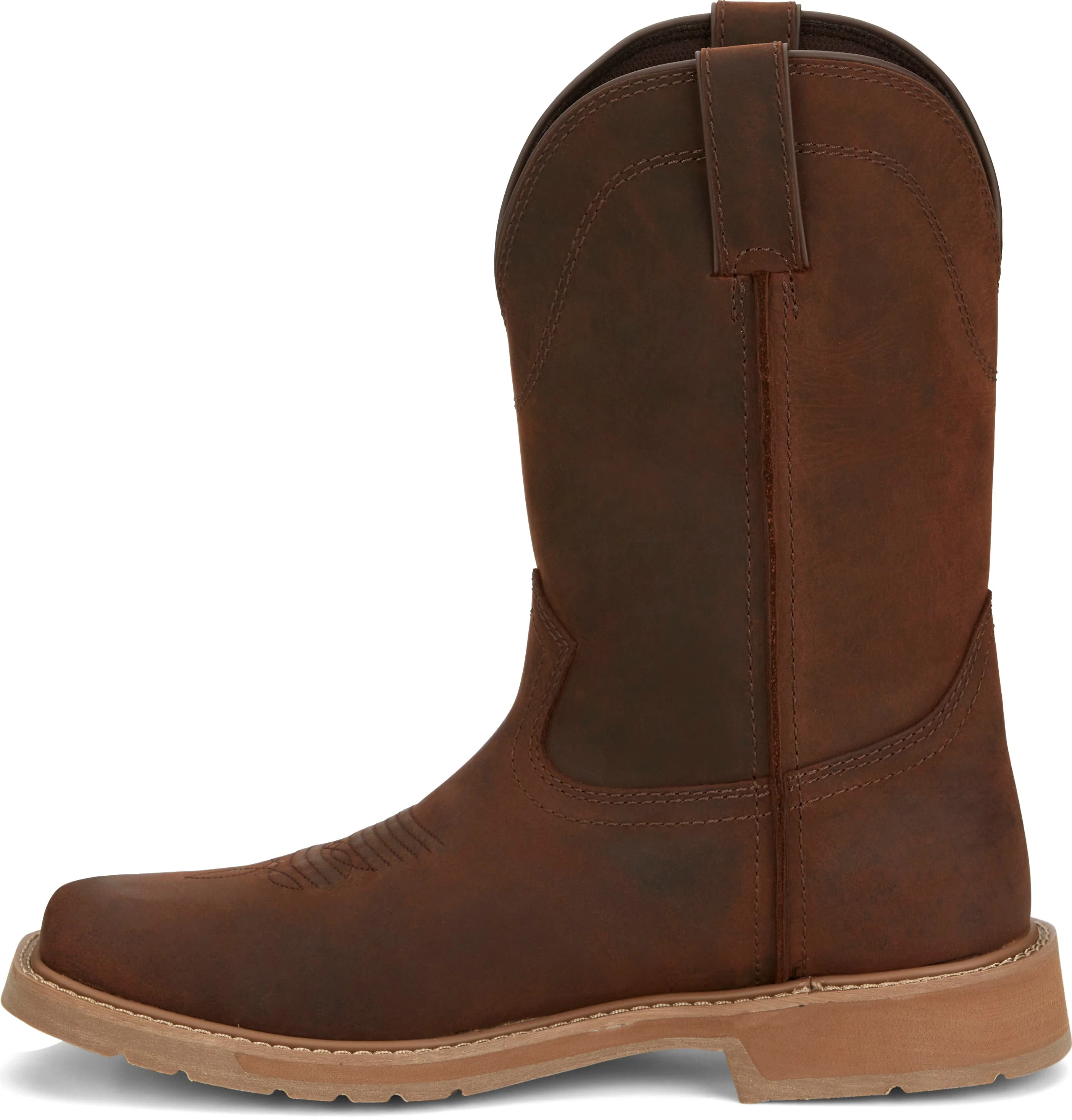 Justin Men's Stampede Buster II Pecan Brown Square Toe Work Boots SE3100 - Image 4
