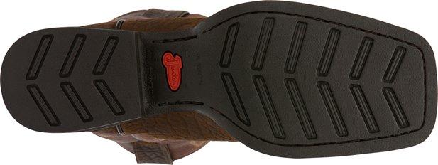 Justin Men's Stampede Chet Pebble Brown Square Toe Western Boots 7222 - Image 8