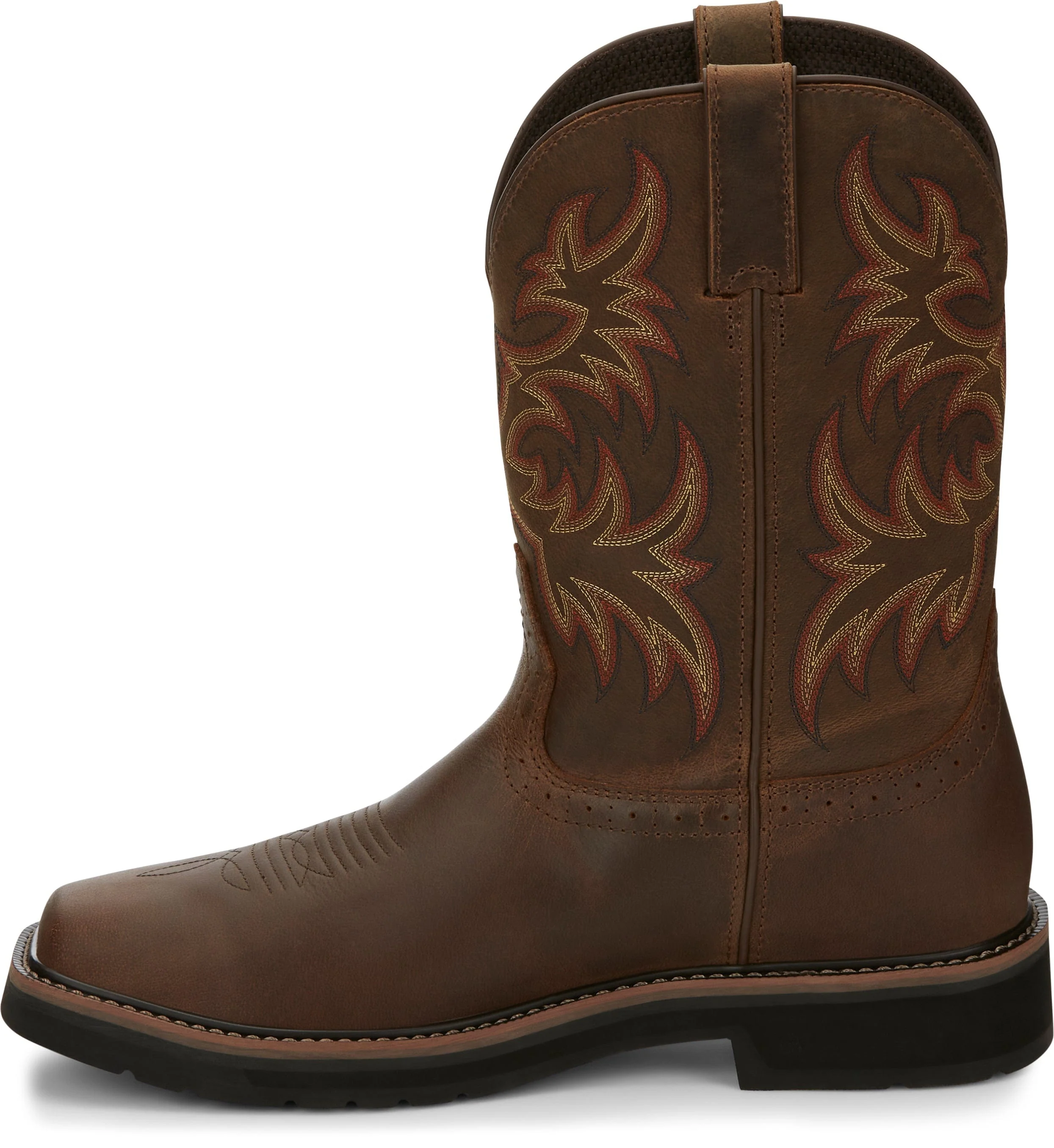 Justin Men's Stampede Driller Brown Steel Toe Work Boots SE4690 - Image 4
