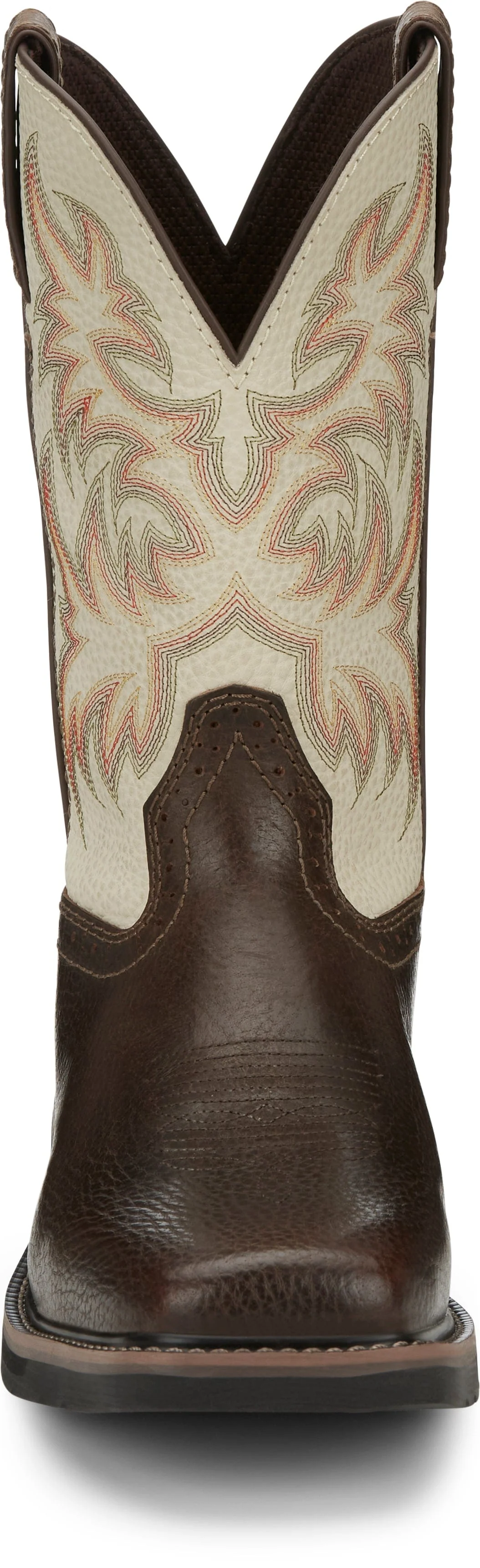 Justin Men's Stampede Driller Copper Brown Square Toe Work Boots SE4683 - Image 6