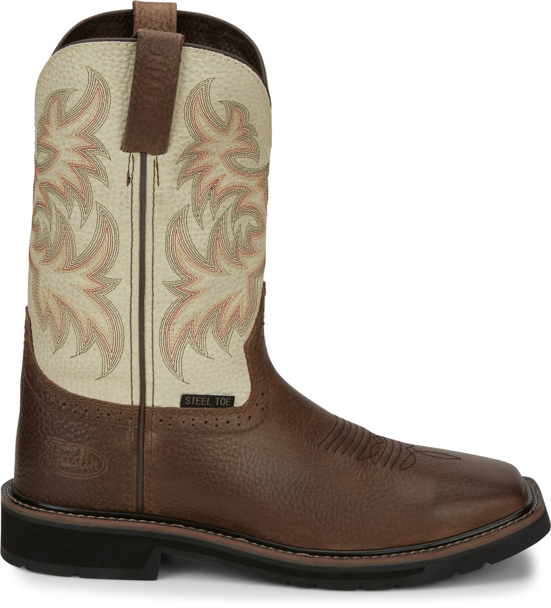 Justin Men's Stampede Driller Copper Steel Toe Work Boots SE4684 - Image 2