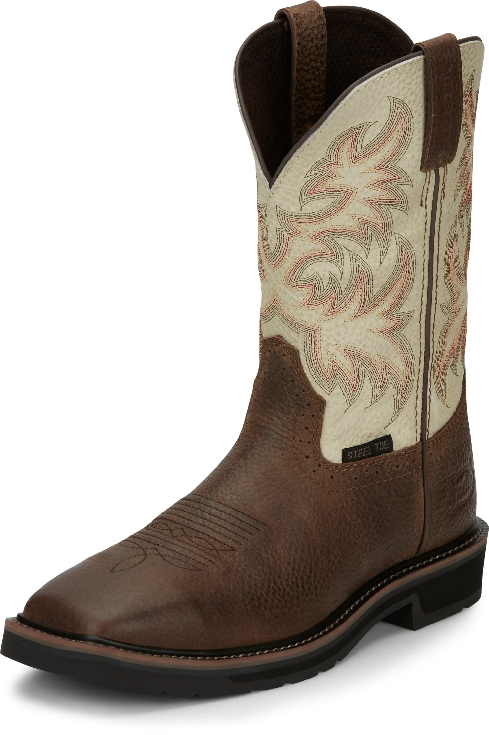 Justin Men's Stampede Driller Copper Steel Toe Work Boots SE4684 - Image 3