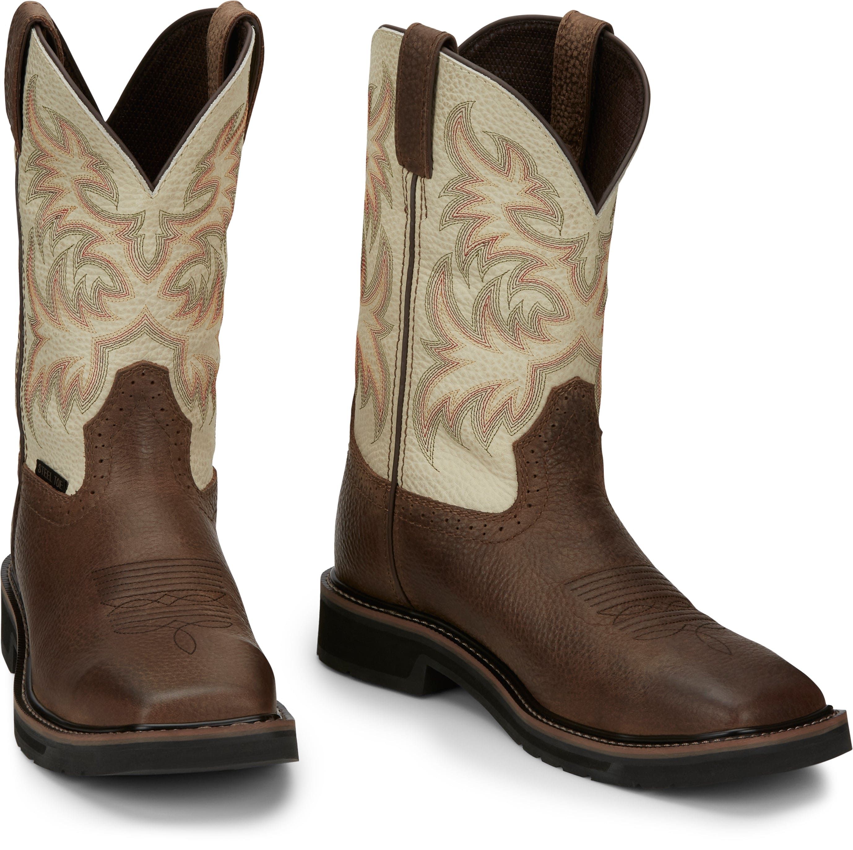 Justin Men's Stampede Driller Copper Steel Toe Work Boots SE4684 - Image 8