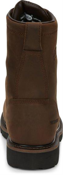 Justin Men's Stampede Drywall Aged Brown Waterproof Round Toe Work Boots SE960 - Image 6
