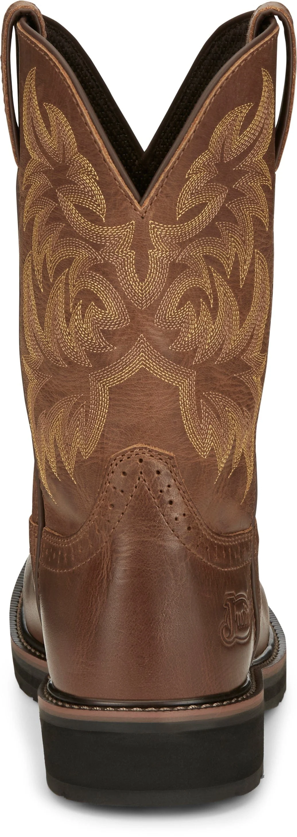 Justin Men's Stampede Handler Brown Safety Toe Work Boots SE4824 - Image 4