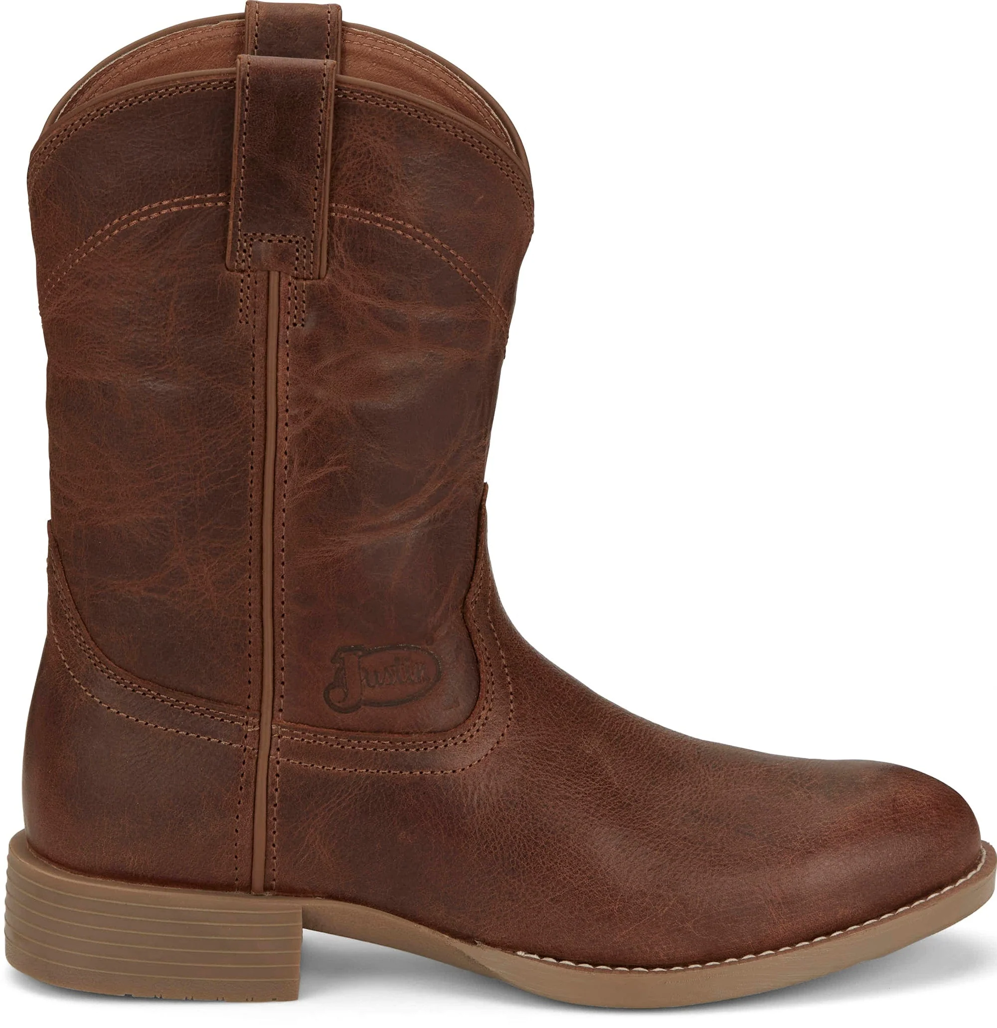 Justin Men's Stampede Kilgore Hickory Brown Round Toe Roper Boots SE7501 - Image 3