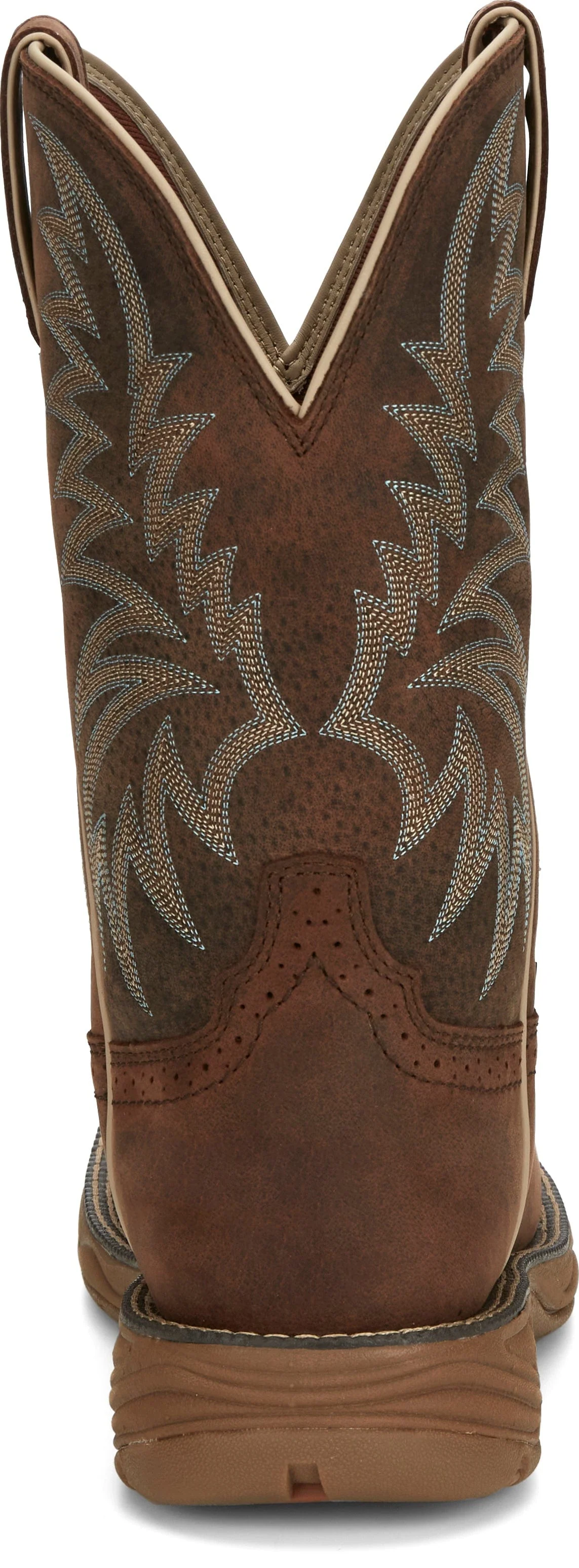 Justin Men's Stampede Rush Hickory Brown Square Toe Work Boots SE7400 - Image 5