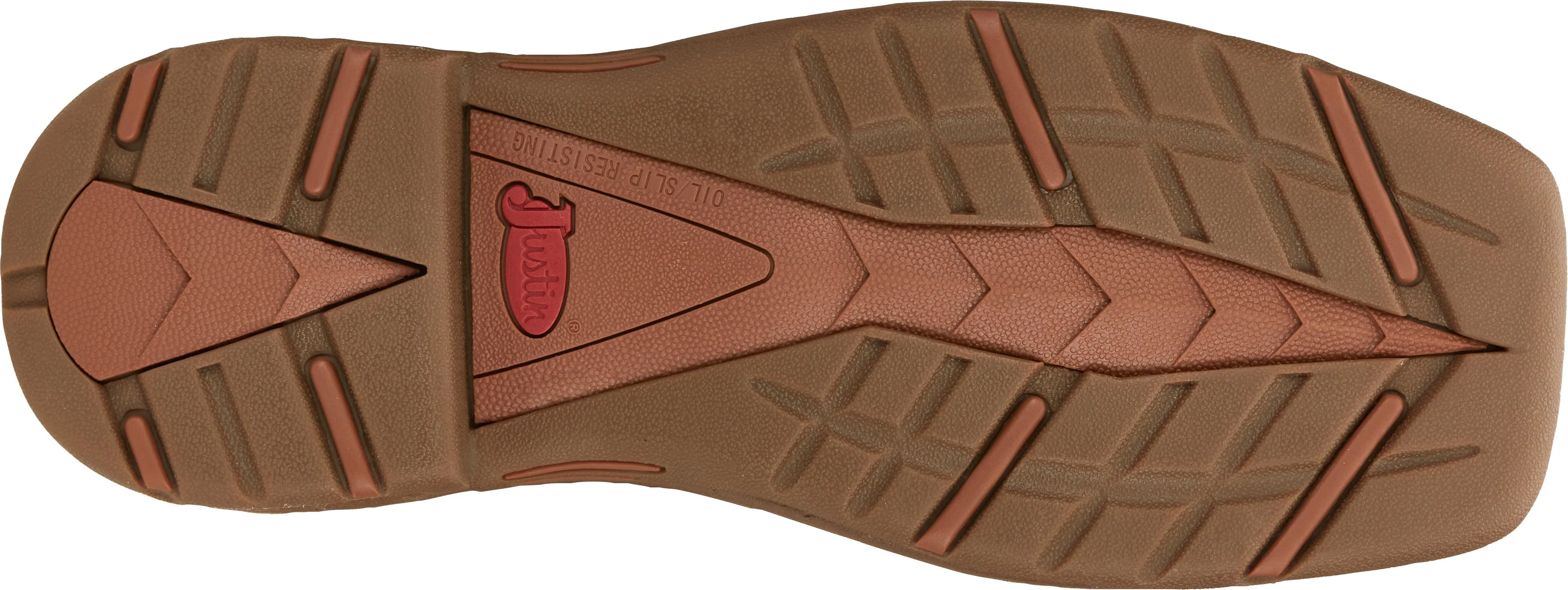 Justin Men's Stampede Rush Hickory Brown Square Toe Work Boots SE7400 - Image 8