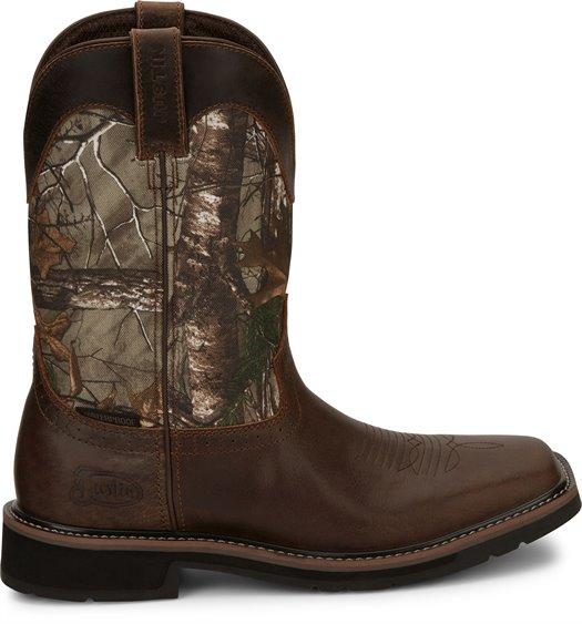 Justin Men's Stampede Trekker Camo Waterproof Pull-On Work Boots SE4676 - Image 2