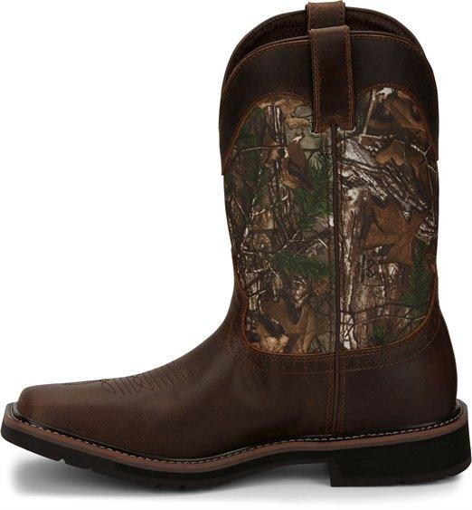 Justin Men's Stampede Trekker Camo Waterproof Pull-On Work Boots SE4676 - Image 3