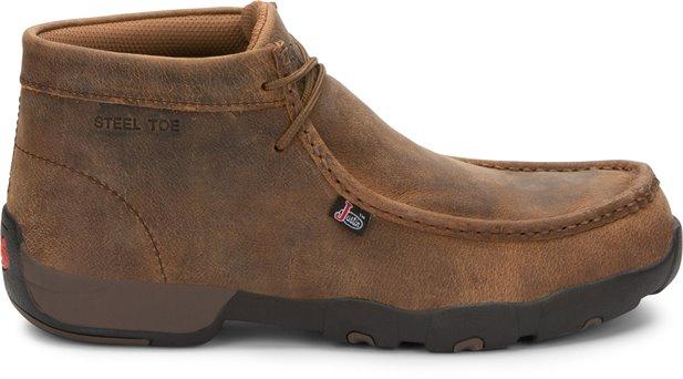 Justin Men's Cappie Brown Steel Toe Work Shoe 235 - Image 2
