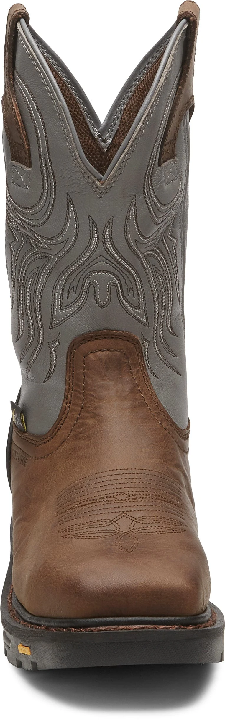 Justin Men's Tanker Timber Brown Waterproof Steel Toe Work Boots WK2102 - Image 5