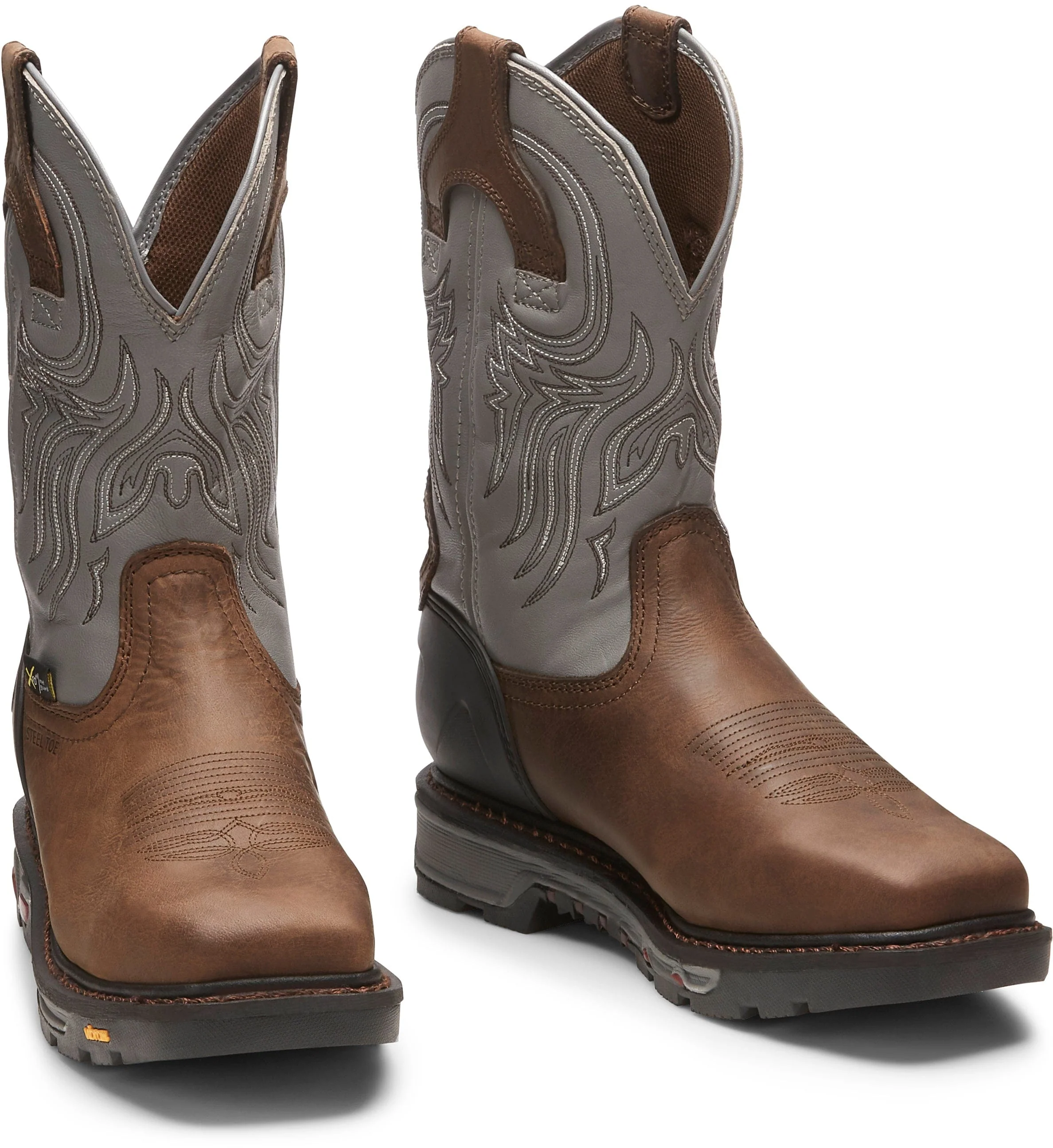 Justin Men's Tanker Timber Brown Waterproof Steel Toe Work Boots WK2102 - Image 7