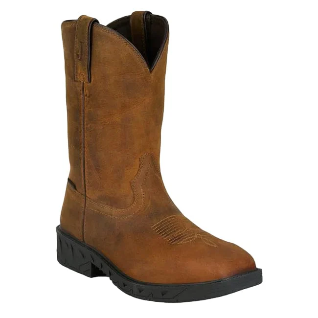 Justin Men's Trencher Brown Prodigy Western Work Boots PD4066