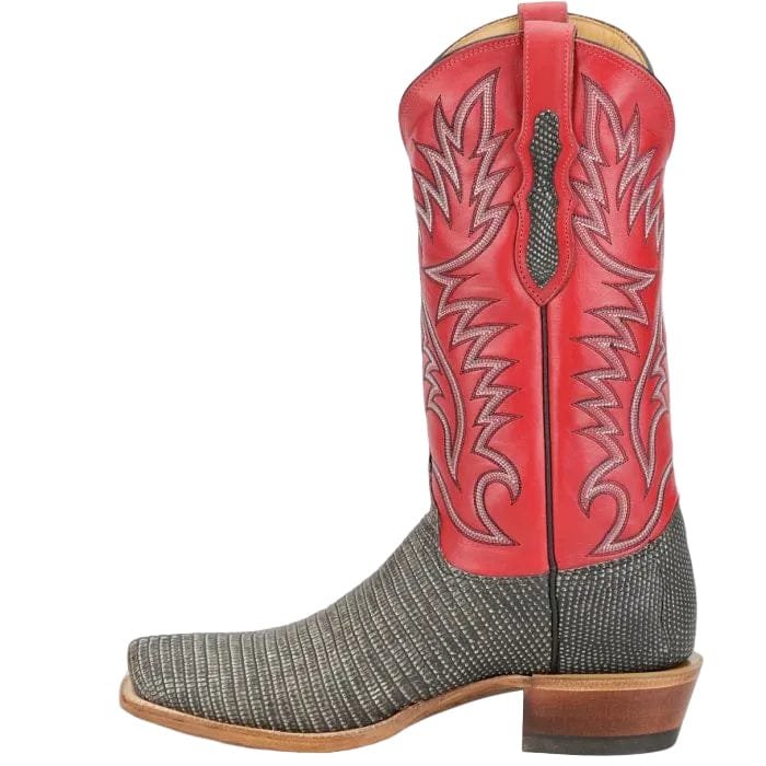 Justin Men's Vintage Ivory Grey Kimble Ring Lizard Exotic Boots JE8317 - Image 3
