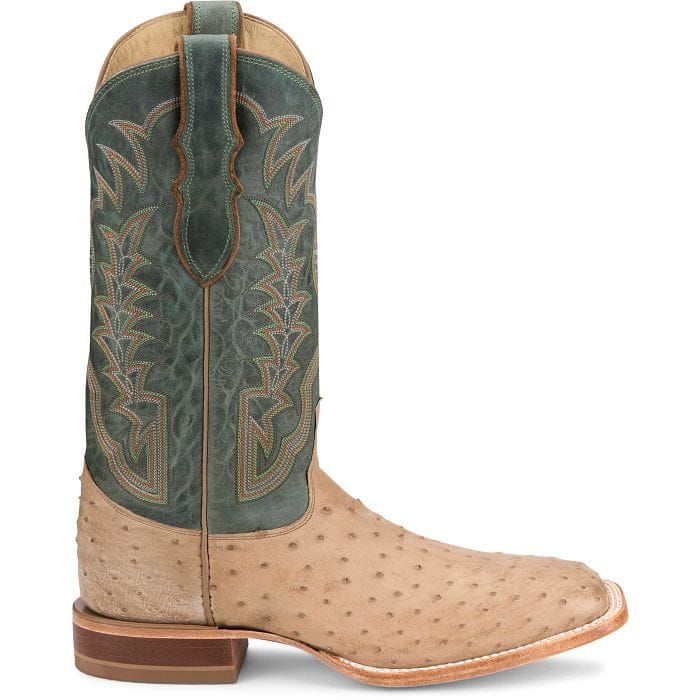 Justin Men's Vintage Tan Chisolm Full Quill Ostrich Exotic Boots JE8173 - Image 2