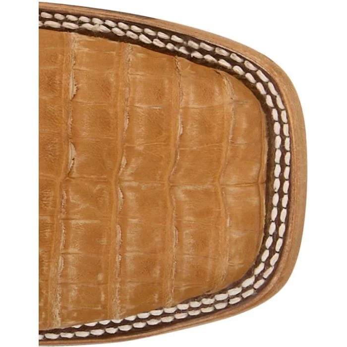 Justin Men's Vintage Tan San Antone Caiman Western Exotic Boots GR5711 - Image 5